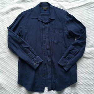 Banana Republic Navy Blue Button Down Size Medium
